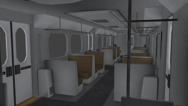 Arno's train interior model.